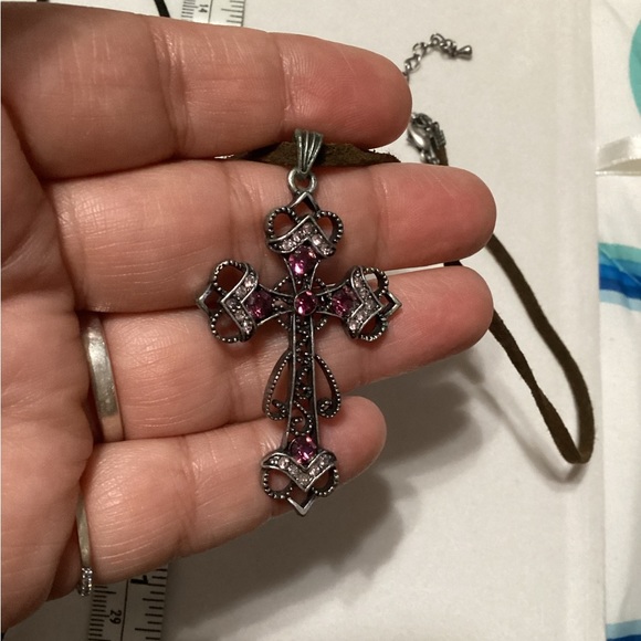 EUC set of two‎ cross necklaces with cords - #176 - Picture 9 of 13